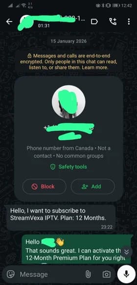 Premium Activation - Step 1: Choose a Plan | StreamVexa Setup